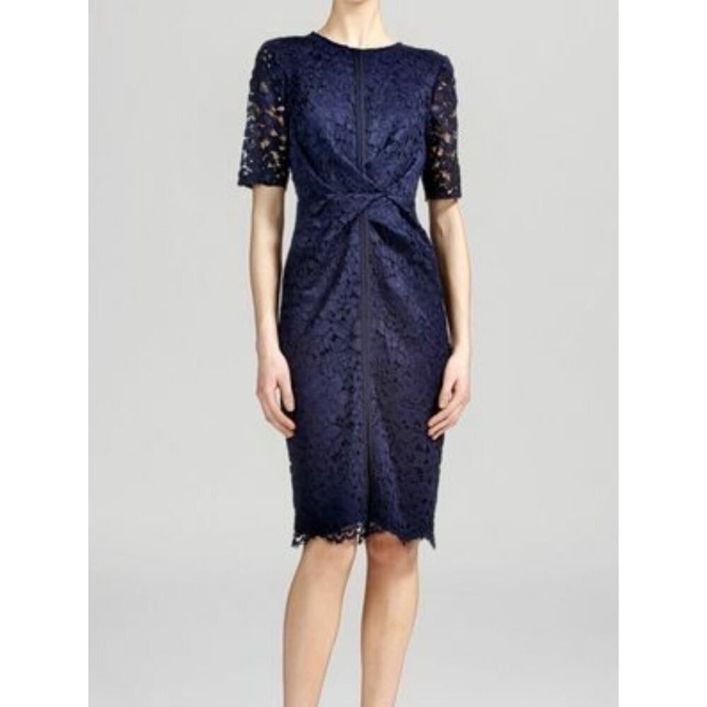 Whistles Camilla Navy Lace Midi Dress Size 8 NWT — Cocktail Party